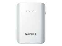 Samsung EEB-EI1CWE - Externt batteripaket - Li-Ion - 9000 mAh - vit - för Galaxy Core, Note 10.1, Note 8.0, Note II, S III, S4, Tab 2 (7.0), Tab 3; GT-C3780 EEB-EI1CWEGSTD