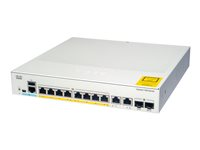 Cisco Catalyst 1000-8FP-E-2G-L - Switch - Administrerad - 8 x 10/100/1000 (PoE+) + 2 x kombinations-Gigabit SFP (upplänk) - rackmonterbar - PoE+ (120 W) C1000-8FP-E-2G-L