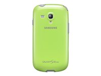 Samsung EFC-1M7B - Skyddsfodral för mobiltelefon - polykarbonat, termoplastisk polyuretan (TPU) - grön - för Galaxy S III Mini EFC-1M7BGEGSTD