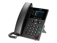 Poly VVX 250 - VoIP-telefon - 3-riktad samtalsförmåg - SRTP, SIP, SDP, RTP - 4 linjer - svart 89B62AA#AC3