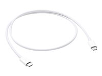 Apple - Thunderbolt-kabel - 24 pin USB-C (hane) till 24 pin USB-C (hane) - USB 3.1 Gen 2 / Thunderbolt 3 - 80 cm MQ4H2ZM/A