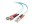 C2G LC-ST 10Gb 50/125 OM3 Duplex Multimode PVC Fiber Optic Cable (LSZH) - Nätverkskabel - ST-läge (multi-mode) (hane) till LC multiläge (hane) - 2 m - fiberoptisk - duplex - 50/125 mikron - OM3 - halogenfri - havsblå