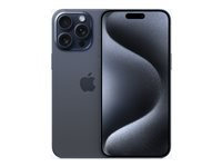 Apple iPhone 15 Pro Max - 5G smartphone - dual-SIM / Internminne 512 GB - OLED-skärm - 6.7" - 2796 x 1290 pixels (120 Hz) - 3 st. bakre kameror 48 MP, 12 MP, 12 MP - front camera 12 MP - blått titan MU7F3QN/A