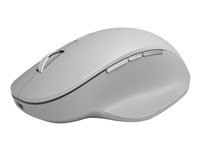 Microsoft Surface Precision Mouse - Mus - ergonomisk - högerhänt - optisk - 6 knappar - trådlös, kabelansluten - USB, Bluetooth 4.2 LE - grå - demo, kommersiell FUJ-00003