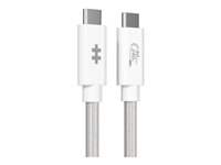 Hyper HyperDrive Next - USB-kabel - 24 pin USB-C (hane) till 24 pin USB-C (hane) - USB4 - 1.2 m - vit HD6500WHGL