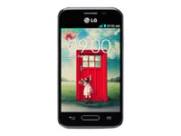 LG L40 (D160) - 3G pekskärmsmobil - RAM 512 MB / Internal Memory 4 GB - microSD slot - LCD-skärm - 3.5" - 320 x 480 pixlar - rear camera 3 MP - svart LGD160.ANEUBK