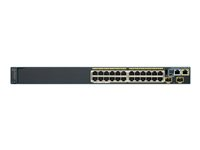 Cisco Catalyst 2960S-24TD-L - Switch - Administrerad - 24 x 10/100/1000 + 2 x 10 Gigabit SFP+ - rackmonterbar WS-C2960S-24TD-L