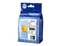 Brother LC3211 Value Pack - 4-pack - svart, gul, cyan, magenta - original - bläckpatron - för Brother DCP-J572, DCP-J772, DCP-J774, MFC-J890, MFC-J895 LC3211VAL