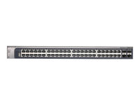 NETGEAR GSM7248v2 - Switch - Administrerad - 48 x 10/100/1000 + 4 x kombinations-SFP - skrivbordsmodell - Likström GSM7248-200EUS