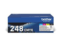 Brother TN248VAL Multipack - 4-pack - svart, gul, cyan, magenta - original - box - tonerkassett - för Brother DCP-L3515, L3520, L3555, L3560, HL-L3220, L3240, MFC-L3740, L3760, L8340, L8390 TN248VAL