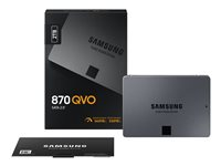 Samsung 870 QVO MZ-77Q2T0BW - SSD - krypterat - 2 TB - inbyggd - 2.5" - SATA 6Gb/s - buffert: 2 GB - 256 bitars AES - TCG Opal Encryption MZ-77Q2T0BW