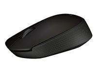 Logitech B170 - Mus - optisk - 3 knappar - trådlös - 2.4 GHz - trådlös USB-mottagare - svart 910-004798