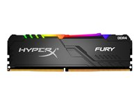 HyperX FURY RGB - DDR4 - sats - 32 GB: 2 x 16 GB - DIMM 288-pin - 3200 MHz / PC4-25600 - CL16 - 1.35 V - ej buffrad - icke ECC - svart HX432C16FB4AK2/32