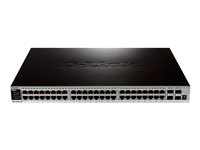 D-Link xStack DGS-3420-52P - Switch - Administrerad - 48 x 10/100/1000 (PoE) + 4 x 10 Gigabit SFP+ - skrivbordsmodell, rackmonterbar - PoE DGS-3420-52P