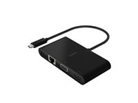 Belkin - Multimedia- och laddningsadapter - USB-C - VGA, HDMI - 1GbE AVC004BTBK