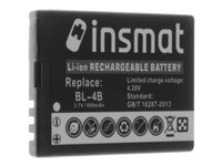 Insmat - Batteri - Li-Ion - 650 mAh - för Nokia 1606, 2630, 2760, 5000, 6111, 7070 Prizm, 7370, 7373, 7500 Prism, N76 106-9356