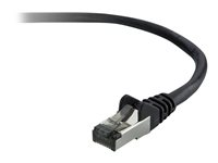 Belkin High Performance - Patch-kabel - RJ-45 (hane) till RJ-45 (hane) - 15 m - STP - CAT 6 - formpressad, hakfri - svart A3L980B15MBK-HS