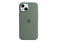 Apple - Baksidesskydd för mobiltelefon - MagSafe-kompatibilitet - silikon - cypress - för iPhone 15 MT0X3ZM/A