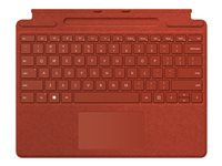 Microsoft Surface Pro Signature Keyboard - Tangentbord - med pekplatta, accelerometer, Förvarings- och laddningsfack för Surface Slim Pen 2 - QWERTY - nordiskt (danska/finska/norska/svenska) - vallmoröd - kommersiell - för Surface Pro 8, Pro X 8XB-00029