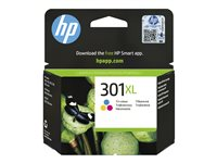 HP 301XL - 6 ml - Lång livslängd - färg (cyan, magenta, gul) - original - bläckpatron - för HP DeskJet 1000, 1010, 1050 AiO, 1050A AiO, 1510 AiO, 2000, 2050 AiO, 2050A AiO, 2510 AiO, 2540 AiO, 3000, 3050 AiO, 3050A eAiO, 3510 eAiO series, HP ENVY 4500 eAiO, 5530 eAiO series, HP OfficeJet 2620 AiO, 4630 eAiO series CH564EE#UUS