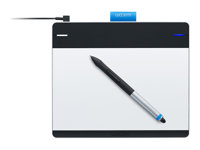 Wacom Intuos Pen & Touch Small - Digitaliserare - höger- och vänsterhänta - 15.2 x 9.5 cm - elektromagnetisk - 4 knappar - kabelansluten - USB - svart, silver CTH-480S-ENES