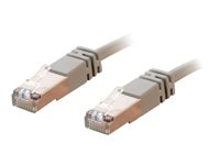 C2G Cat5e Booted Shielded (STP) Network Patch Cable - Patch-kabel - RJ-45 (hane) till RJ-45 (hane) - 1 m - STP - CAT 5e - formpressad - grå 83750