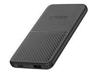 OtterBox Standard - Power bank - 5000 mAh - Apple Fast Charge, AFC, USB BC 1.2 - 2 utdatakontakter (USB, USB-C) - på kabel: USB-C - nearly night 78-80641