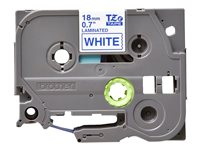Brother TZe-243 - Standardlim - blått på vitt - Rulle (1,8 cm x 8 m) 1 kassett(er) bandlaminat - för Brother PT-D600; P-Touch PT-1880, D450, E550, E800, P900, P950; P-Touch Cube Plus PT-P710 TZE243