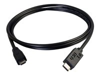 C2G 1m USB 2.0 USB Type C to USB Mini B Cable M/M - USB C Cable Black - USB-kabel - mini-USB typ B (hane) till 24 pin USB-C (hane) - USB 2.0 - 1 m - svart 88854