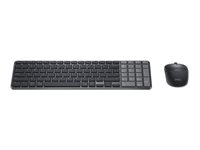 Dell Pro 7 KM746 - Sats med tangentbord och mus - uppladdningsbar, kompakt - trådlös - 2.4 GHz, Bluetooth - QWERTY - USA, internationellt - svart KM746-BLK-INT