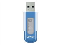 Lexar JumpDrive S50 - USB flash-enhet - 8 GB - USB 2.0 - blå LJDS50-8GBABEU