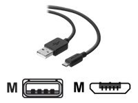Belkin Charge/Sync Cable - USB-kabel - USB hane till mikro-USB typ B hane - 1.8 m F8Z273CW06