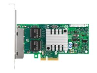 HPE NC365T - Nätverksadapter - PCIe 2.0 x4 låg profil - Gigabit Ethernet x 4 - för ProLiant DL360p Gen8, DL380 G6, DL385 G6, DL388p Gen8, MicroServer Gen8, ML10, ML350p Gen8 593722-B21