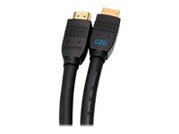 C2G 25ft Performance Series Premium High Speed HDMI Cable - 4K 60Hz In-Wall - Premium hög hastighet - HDMI-kabel - HDMI hane till HDMI hane - 7.62 m - svart C2G50196