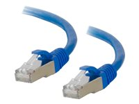 C2G Cat6a Booted Shielded (STP) Network Patch Cable - Patch-kabel - RJ-45 (hane) till RJ-45 (hane) - 1.5 m - STP - CAT 6a - formpressad, hakfri, tvinnad - blå 89909