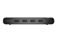 Belkin Advanced Secure DVI-I KVM Switch - Omkopplare för tangentbord/video/mus/ljud - 4 x KVM/ljud - 1 lokal användare - skrivbordsmodell F1DN104BEA