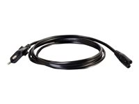 C2G Non-Polarised Power Cord - Strömkabel - power IEC 60320 C7 till power CEE 7/7 (hane) - AC 250 V - 3 m - formpressad - svart - Europa 80618