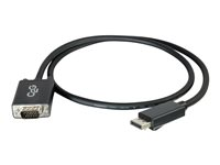 C2G 15ft DisplayPort to VGA Adapter Cable - M/M - Adapterkabel - TAA-kompatibel - DisplayPort (hane) till HD-15 (VGA) (hane) - 4.57 m - tumskruvar, aktiv, 1920 x 1200 (WUXGA) stöd - svart 54343