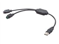 Belkin USB PS/2 Adapter - Adapter för tangentbord/mus - PS/2 (hona) till USB (hane) F5U119CPE
