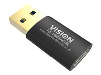 Vision Professional - USB-adapter - USB typ A (hane) till USB-C (hona) - USB 3.0 - svart TC-USB3AC/BL