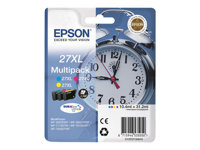 Epson 27XL Multipack - 3-pack - 31.2 ml - XL - gul, cyan, magenta - original - blister - bläckpatron - för WorkForce WF-3620DWF, WF-3640DTWF, WF-7110DTW, WF-7610DWF, WF-7620, WF-7620DTWF C13T27154010