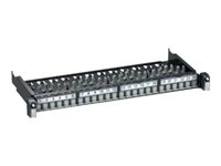 Schneider Actassi Evolution S-One - Patch-panel - CAT 6 - STP - RJ-45 X 24 - mörkgrå, RAL 7016 - 1U - 19" VDIG118241B60