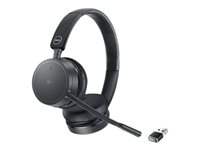 Dell Pro Wireless Headset WL5022 - Headset - Bluetooth - trådlös - USB-A via Bluetooth-adapter - Zoomcertifierad, Certifierad för Microsoft-teams - för Chromebook 3110, 3110 2-in-1; OptiPlex 30XX, 7080; Precision 3260; Vostro 15 7510, 5625 DELL-WL5022