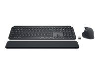 Logitech MX Keys Combo for Business - Sats med tangentbord och mus - bakgrundsbelyst - trådlös - Bluetooth LE - AZERTY - fransk - grafit 920-010927