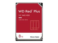 WD Red Plus WD80EFAX - Hårddisk - 8 TB - inbyggd - 3.5" - SATA 6Gb/s - 5400 rpm - buffert: 256 MB WD80EFAX