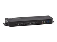 Eaton Tripp Lite series 4-Port DisplayPort KVM with Dual Console Ports (DP and HDMI), 4K 60Hz 4:4:4, DP1.4 with IR Remote - Omkopplare för tangentbord/video/mus/ljud/USB - 4 x KVM/ljud/USB - 1 lokal användare - skrivbordsmodell B005-DPUA4