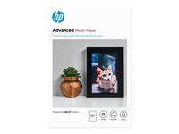 HP Advanced Glossy Photo Paper - Blank - 100 x 150 mm - 250 g/m² - 25 ark fotopapper - för ENVY Inspire 7255, 79XX; Officejet 80XX; Photosmart B110; Smart Tank Plus 55X Q8691A