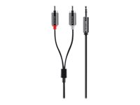 Belkin - Ljudkabel - RCA x 2 hane till mini-phone stereo 3.5 mm hane - 1.5 m AV10092BF1.5M