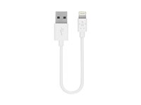 Belkin Charge/Sync Cable - Lightning-kabel - Lightning hane till USB hane - 15 cm - vit F8J023BT06INWHT