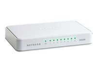 NETGEAR GS208 - Switch - ohanterad - 8 x 10/100/1000 - skrivbordsmodell GS208-100PES